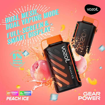 Vozol Gear Power Peach Ice (20000 Puffs)