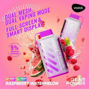 Vozol Gear Power Raspberry Watermelon (20000 Puffs)